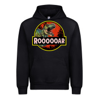 Black t rex roaring Urban Hoodie - RanaPortraitStore
