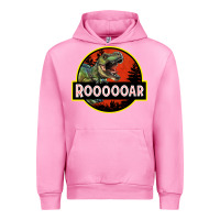 Fuchsia Pink t rex roaring Urban Hoodie - RanaPortraitStore