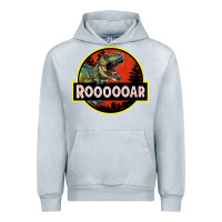 Heather Grey t rex roaring Urban Hoodie - RanaPortraitStore