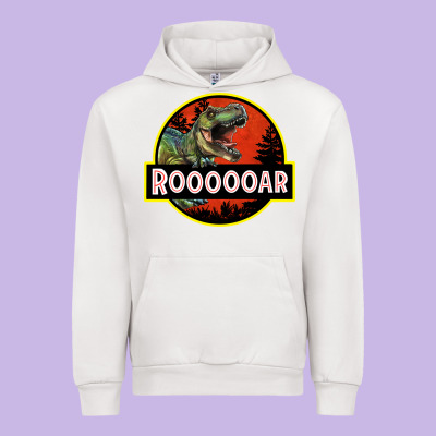 T Rex Roaring Urban Hoodie Designed By Ranaportraitstore