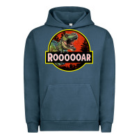 Pigment Midnight Navy t rex roaring Urban Hoodie - RanaPortraitStore