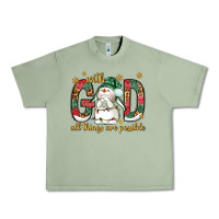 With God All Things Are Possible With Snowman Bbs Urban Heavy Tee | Teevron