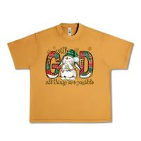 Peanut Butter with god all things are possible with snowman bbs Urban Heavy Tee - BundleAndBundleShop
