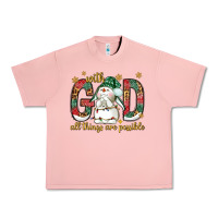 Salmon with god all things are possible with snowman bbs Urban Heavy Tee - BundleAndBundleShop