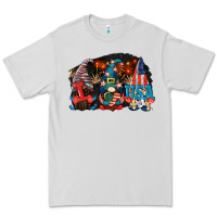 Dove Grey i love usa gnomes 4th of july Premium Tee - CowGirlArtShop