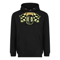 Black firestone one racing Heavyweight Hoodie - linhVisuals