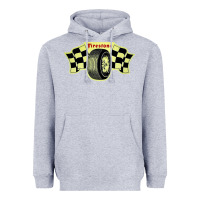 Heather Grey firestone one racing Heavyweight Hoodie - linhVisuals