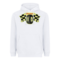 White firestone one racing Heavyweight Hoodie - linhVisuals