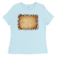 Baby Blue Buralp and Leopard Ladies Tee - CowCowDesign