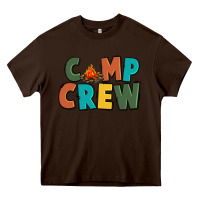 Chocolate Brown camp crew Heavy Core Tee - CowGirlArtShop
