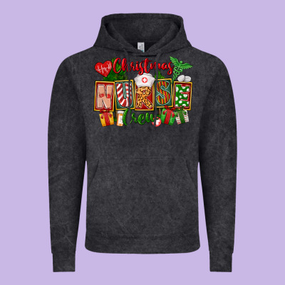 Christmas Nurse Crew Vintage Hoodie Designed By Fadigitalartstudio