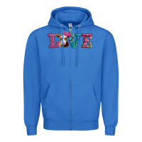 True Royal love with guernsey cow Zipper Hoodie - AdoDesignShop