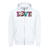 White love with guernsey cow Zipper Hoodie - AdoDesignShop