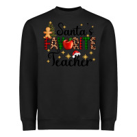 Black santa's favorite teacher Heavyweight Sweatshirt - AdoDesignShop