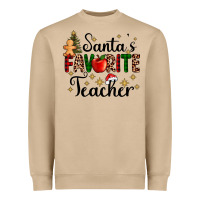 Mushroom santa's favorite teacher Heavyweight Sweatshirt - AdoDesignShop