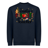 Navy santa's favorite teacher Heavyweight Sweatshirt - AdoDesignShop