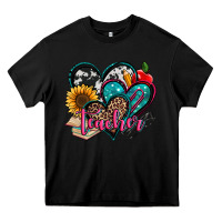 Black teacher hearts Heavy Core Tee - Jasminsmagicworld