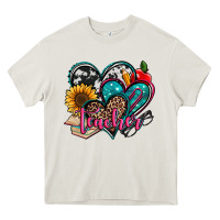 Cream teacher hearts Heavy Core Tee - Jasminsmagicworld