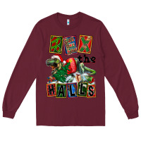 Burgundy Rex The Halls Long Sleeve Tee - FaDigitalArtStudio