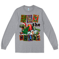 Heather Grey Rex The Halls Long Sleeve Tee - FaDigitalArtStudio