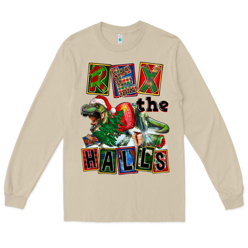 Rex The Halls Long Sleeve Tee by FaDigitalArtStudio | Teevron