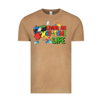 Vintage Camel Living an au-some life Autism Awareness Day Vintage Tee - FaDigitalArtStudio