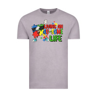 Vintage Zinc Living an au-some life Autism Awareness Day Vintage Tee - FaDigitalArtStudio