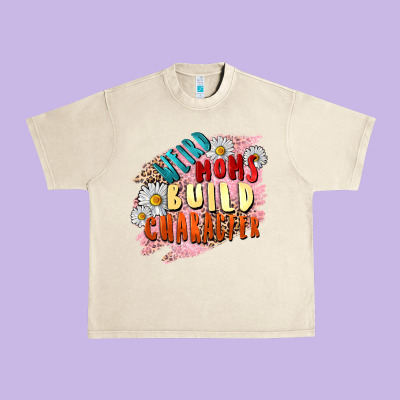 Weird Moms Build Character Mother's Day Urban Heavy Tee Designed By Fadigitalartstudio