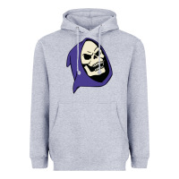 Heather Grey SKELETOR Heavyweight Hoodie - linhVisuals