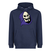 Navy SKELETOR Heavyweight Hoodie - linhVisuals
