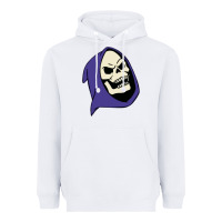 White SKELETOR Heavyweight Hoodie - linhVisuals