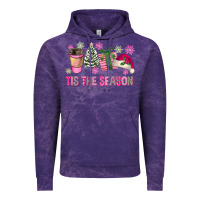 Cloud Purple Pink Christmas Tis The Season Vintage Hoodie - FaDigitalArtStudio