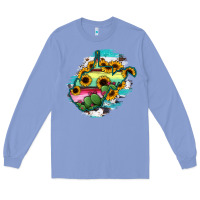 Colony Blue west virginia map sunflower cactus serape Long Sleeve Tee - RanaPortraitStore