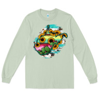 Matcha west virginia map sunflower cactus serape Long Sleeve Tee - RanaPortraitStore