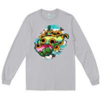 Moon Dust west virginia map sunflower cactus serape Long Sleeve Tee - RanaPortraitStore