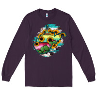 Plum west virginia map sunflower cactus serape Long Sleeve Tee - RanaPortraitStore