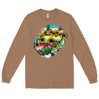 Toasted Coconut west virginia map sunflower cactus serape Long Sleeve Tee - RanaPortraitStore