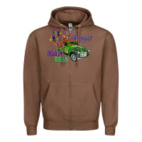 Chestnut mardi gras with truck Zipper Hoodie - AdoDesignShop