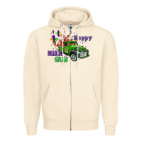 Sandshell mardi gras with truck Zipper Hoodie - AdoDesignShop
