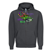 Smoke mardi gras with truck Zipper Hoodie - AdoDesignShop