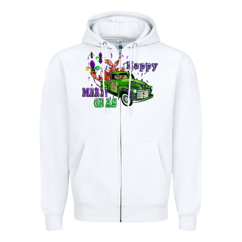 Mardi Gras With Truck Zipper Hoodie by AdoDesignShop | Teevron