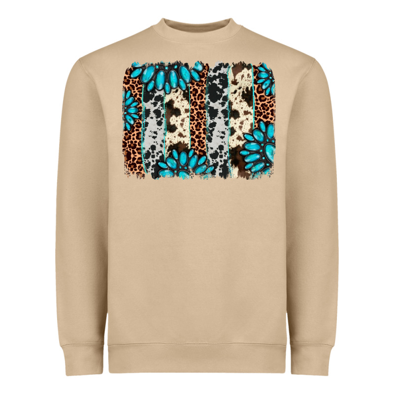 Gemstone Leopard Cowhide Brushstroke Heavyweight Sweatshirt by AdoDesignShop | Teevron