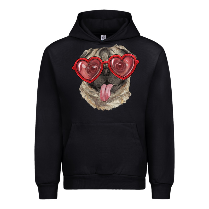 Pug With Love Glasses Urban Hoodie by RanaPortraitStore | Teevron