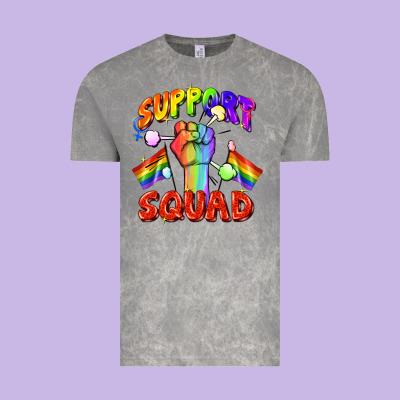 Support Squad Pride Vintage Tee Designed By Fadigitalartstudio