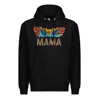 Black Western American Mama With Sunflowers Premium Hoodie - LillyAllenDesigns