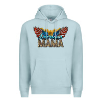 Blue Mist Western American Mama With Sunflowers Premium Hoodie - LillyAllenDesigns