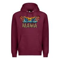 Burgundy Western American Mama With Sunflowers Premium Hoodie - LillyAllenDesigns