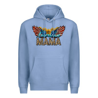 Colony Blue Western American Mama With Sunflowers Premium Hoodie - LillyAllenDesigns