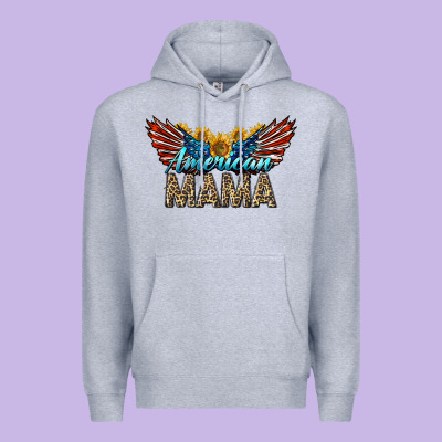 Western American Mama With Sunflowers Premium Hoodie Designed By Lillyallendesigns