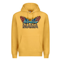 Mustard Western American Mama With Sunflowers Premium Hoodie - LillyAllenDesigns